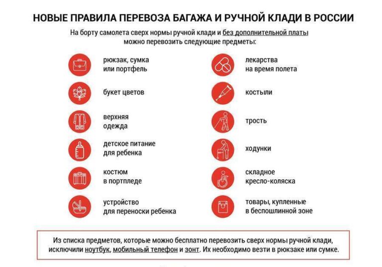 Вступают в силу обновленные правила и запреты на перевозку в самолетах
